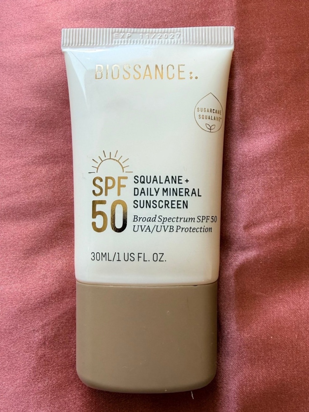 Biossance Daily Hydration Mineral Face Sunscreen SPF 50 + Squalane
